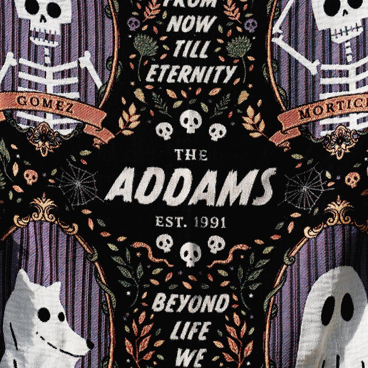 Personalized Spooky Four Framed Haunted Couple Woven Blanket
