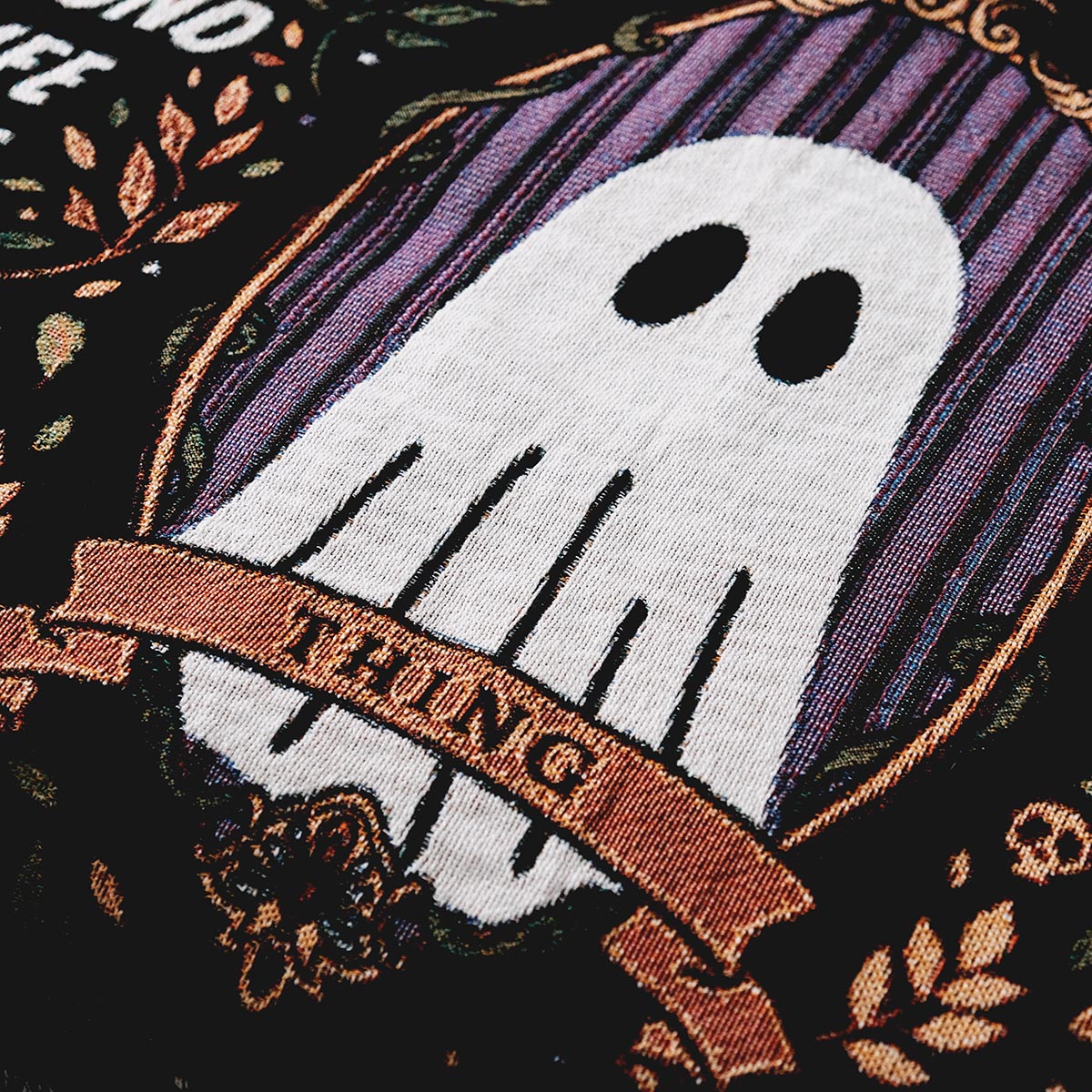 Personalized Spooky Four Framed Haunted Couple Woven Blanket