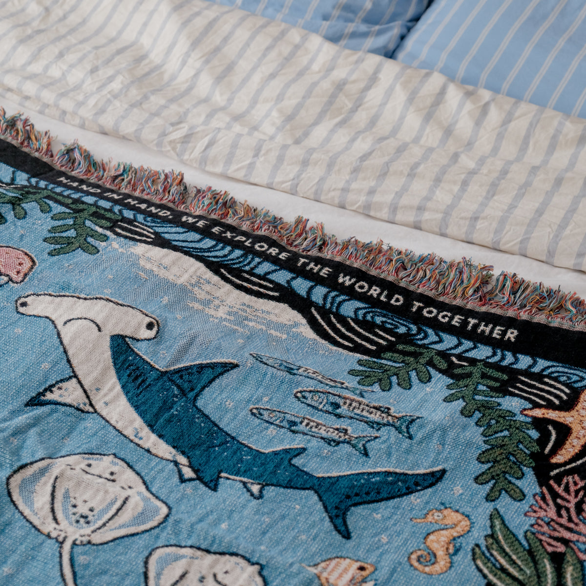 Personalized Aquarium Family Woven Blanket