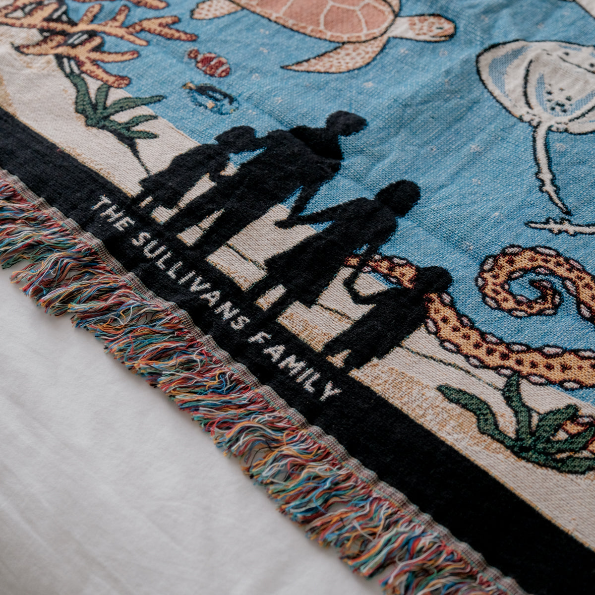Personalized Aquarium Family Woven Blanket