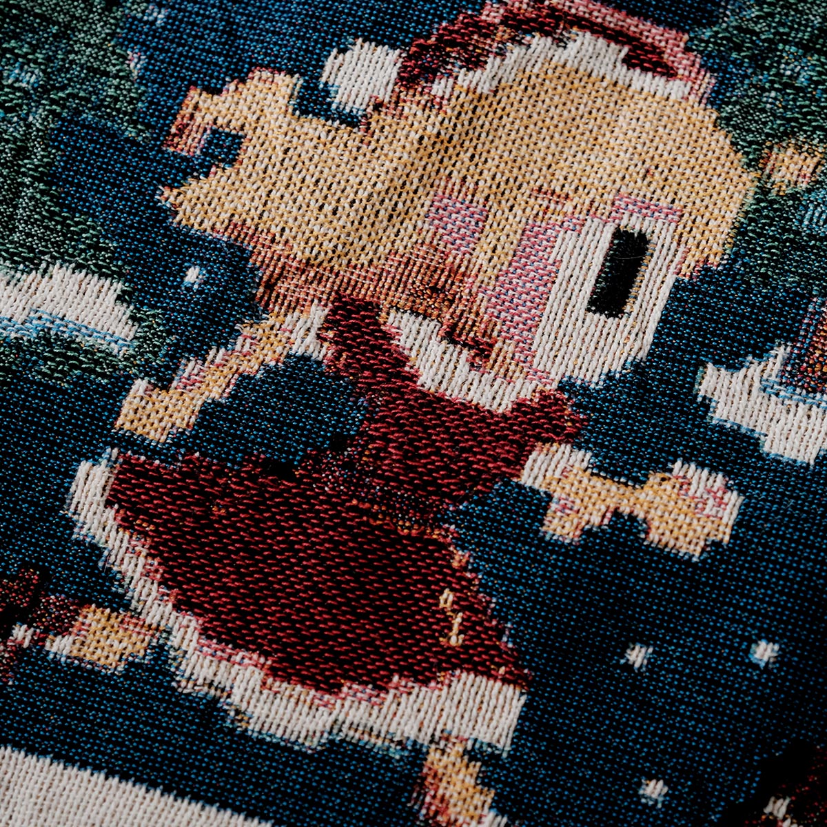 Personalized Retro 8-Bit Christmas Gaming Couple Woven Blanket