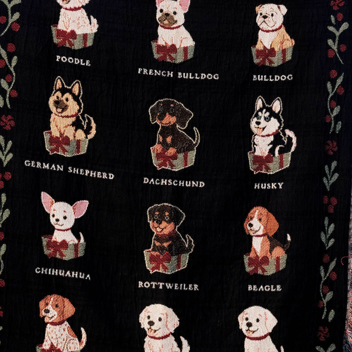 Personalized Dog Christmas Tree Blanket