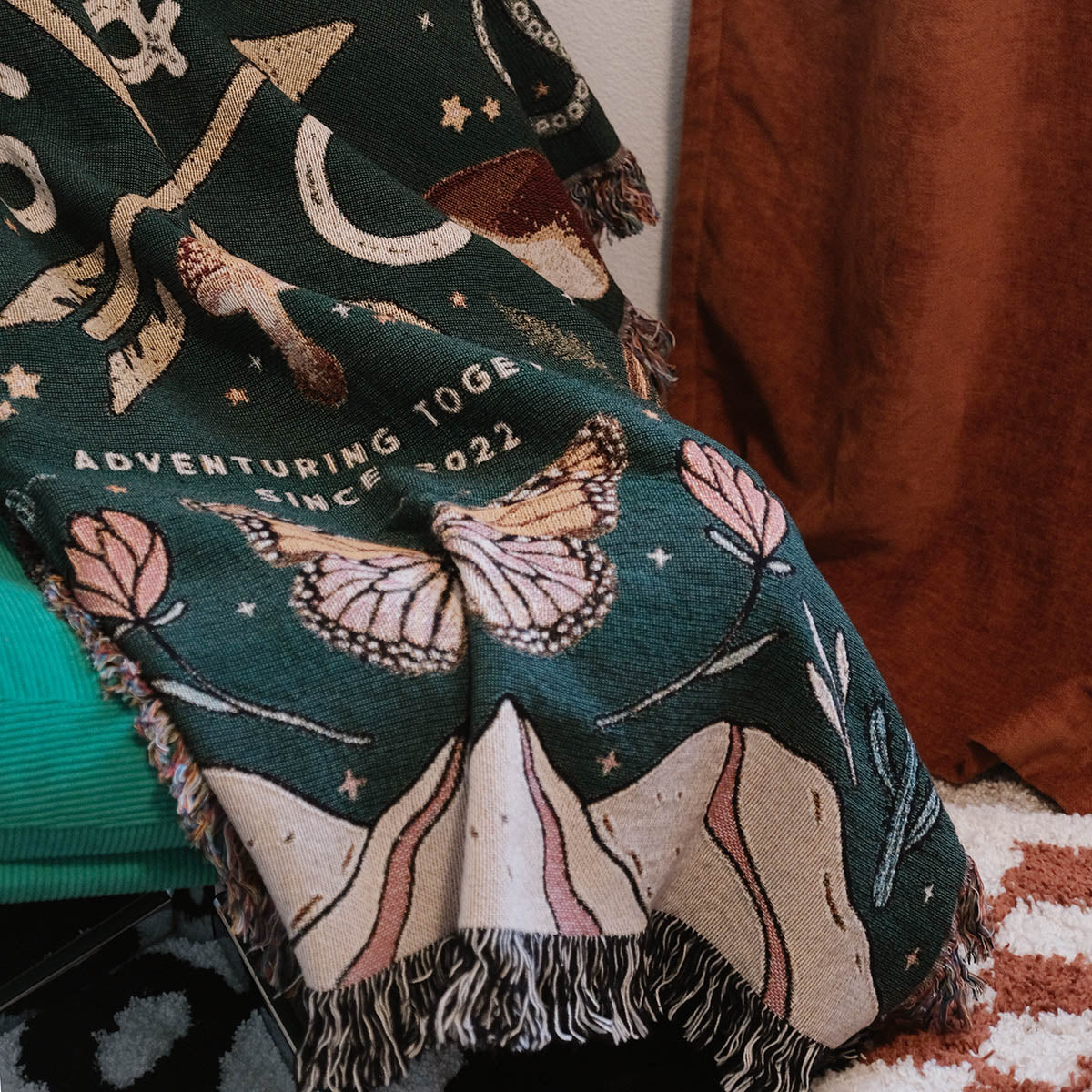Magical Couple Adventure Personalized Woven Blanket