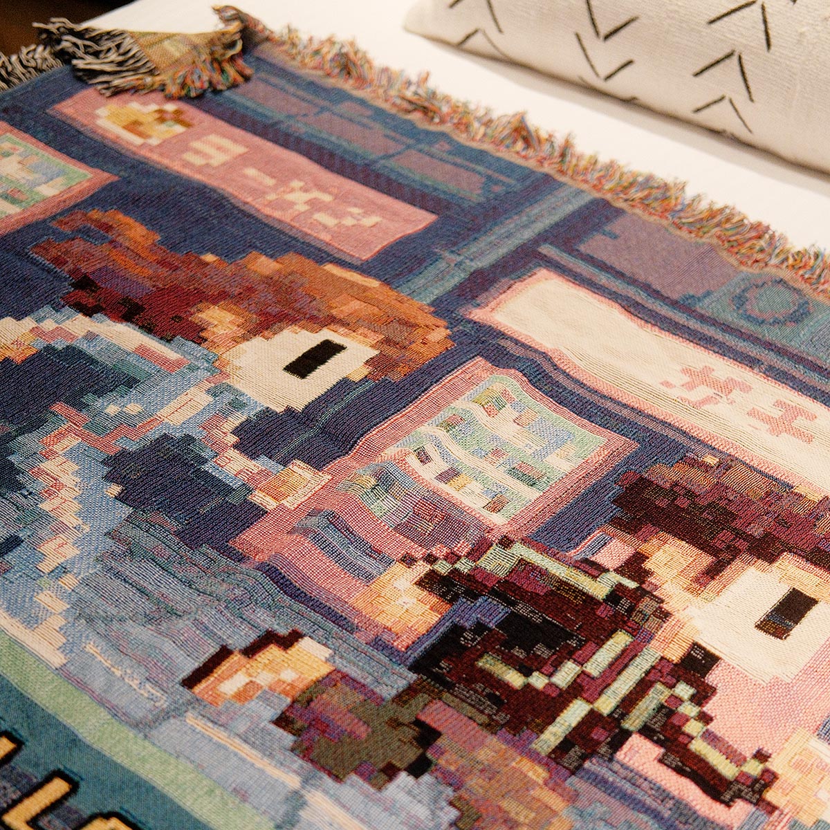 Personalized Retro 8-Bit Gaming Couple Japan Woven Blanket