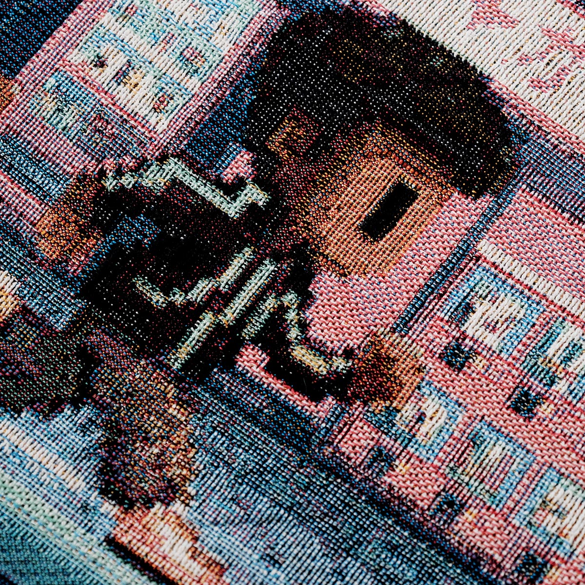 Personalized Retro 8-Bit Gaming Couple Japan Woven Blanket