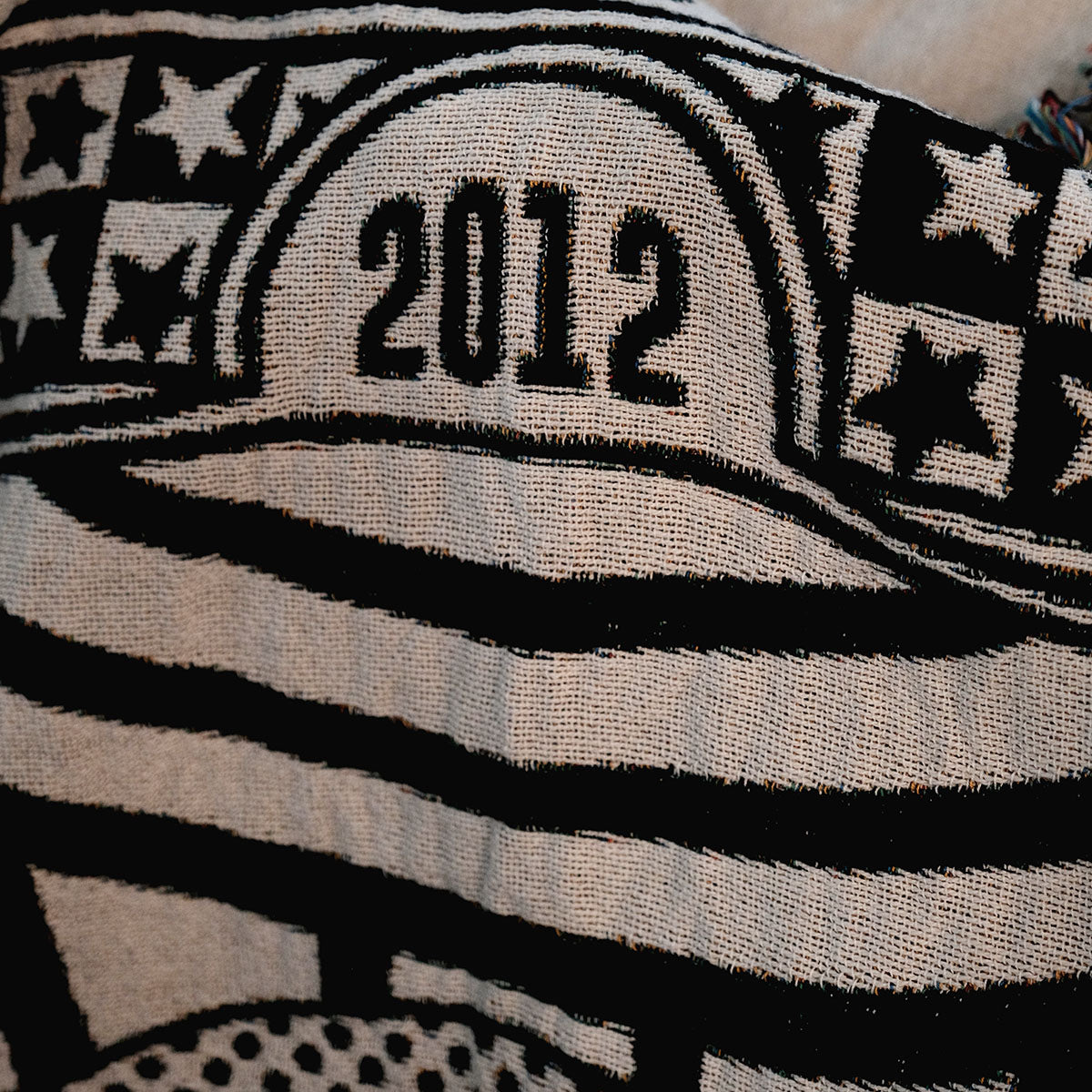 Personalized Theatre Curtain Family Name Woven Blanket