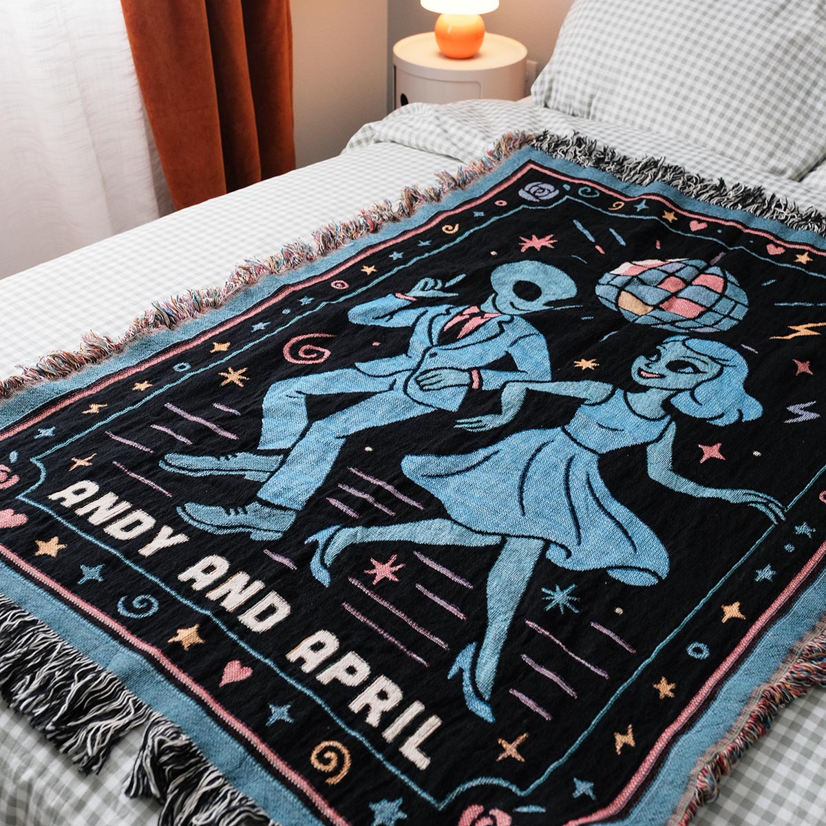 Personalized Dancing Aliens Couple Blanket