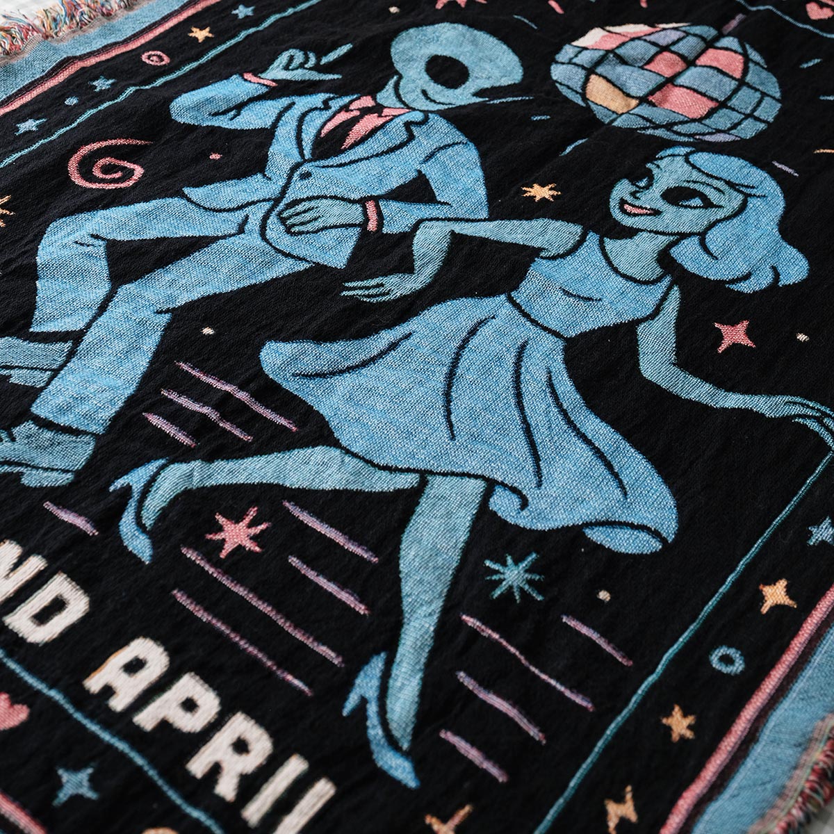 Personalized Dancing Aliens Couple Blanket