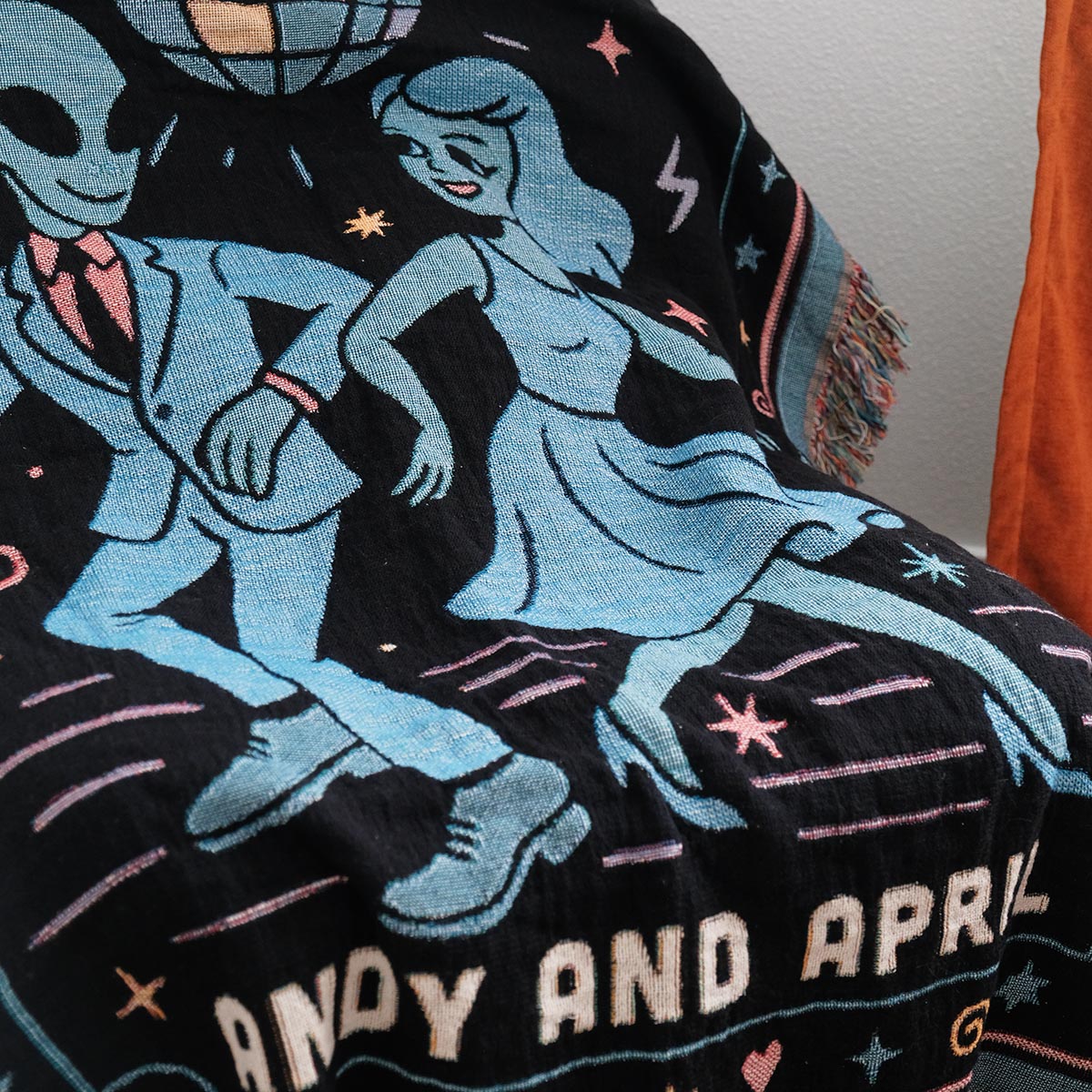 Personalized Dancing Aliens Couple Blanket