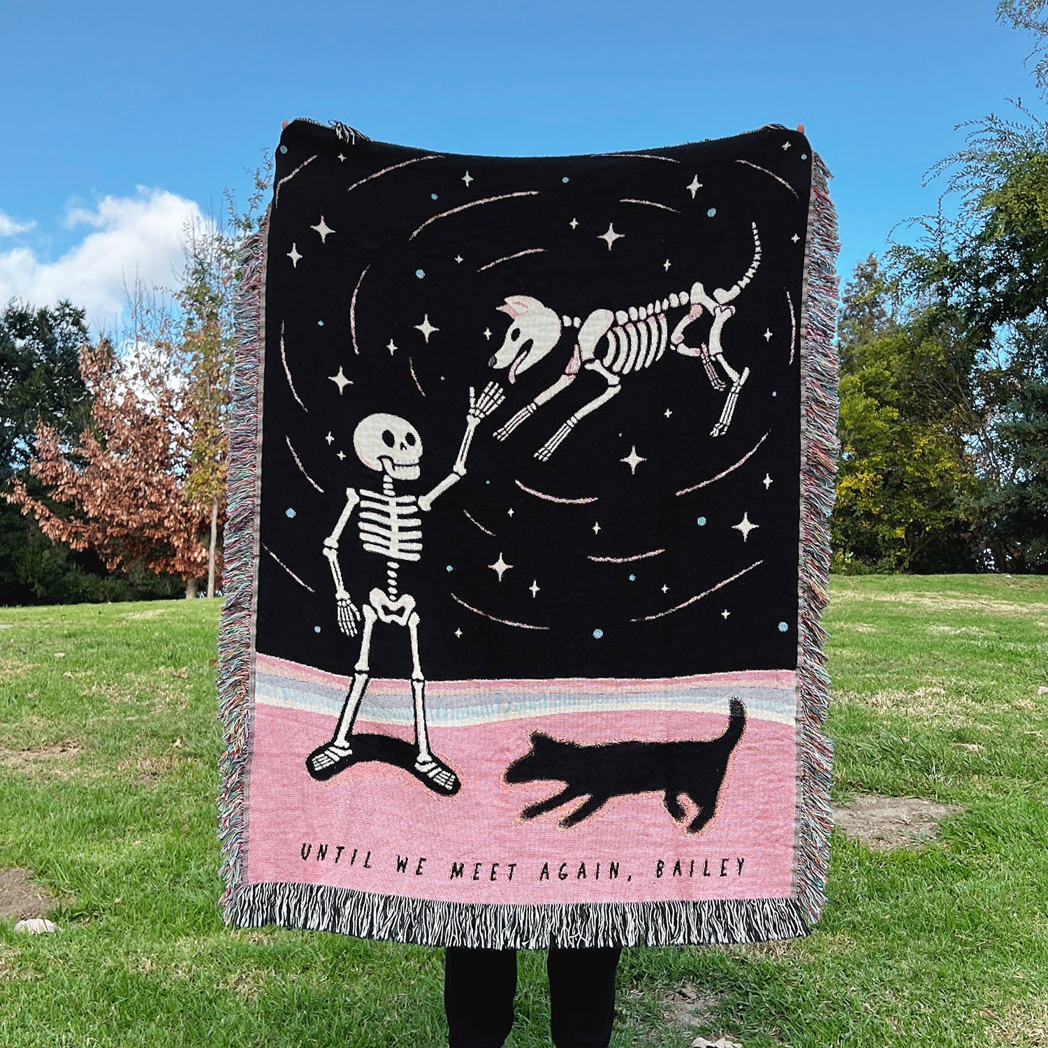 Personalized Dog Memorial Woven Blanket - Relatable Basic