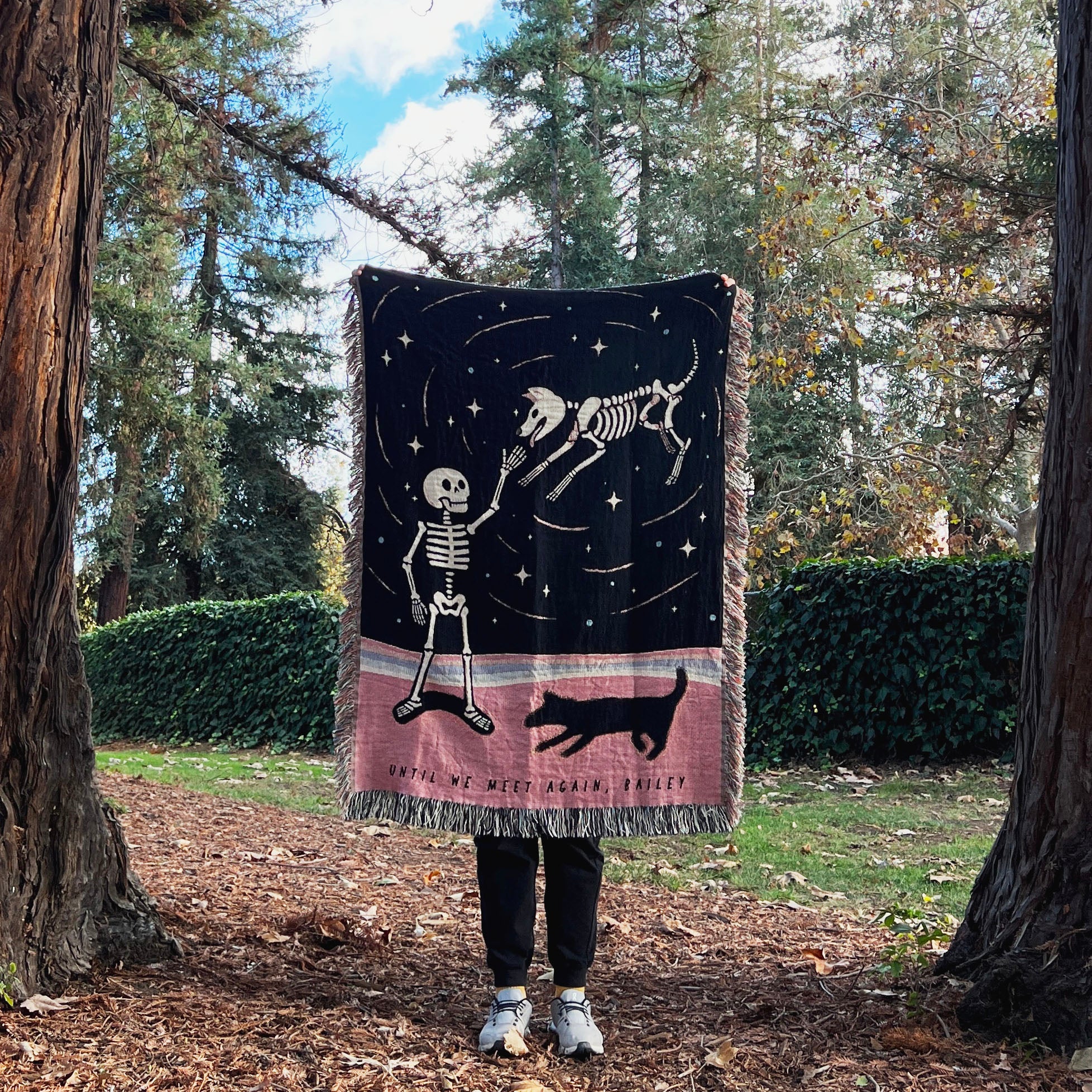 Personalized Dog Memorial Woven Blanket - Relatable Basic