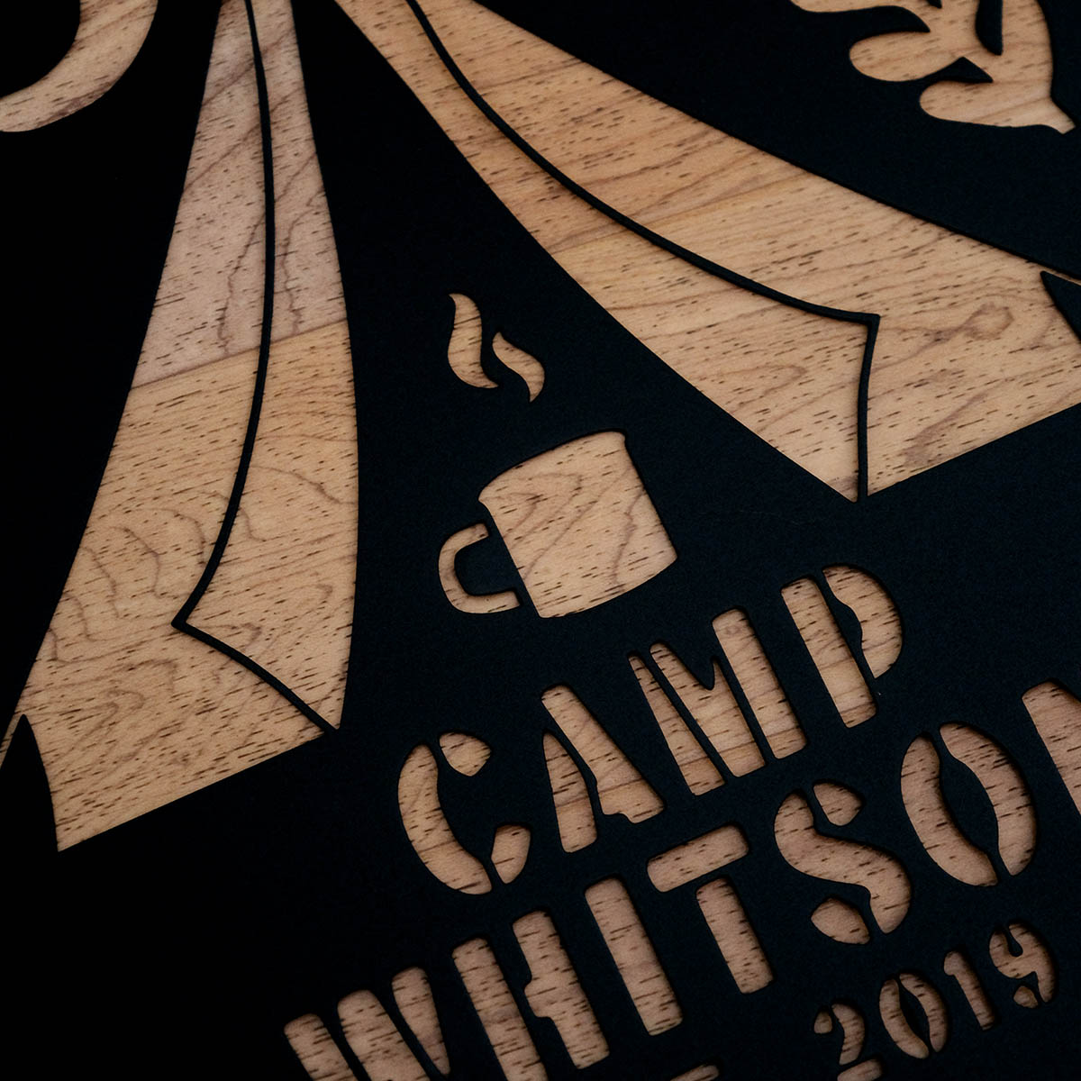 Personalized Family Camp Steel Die Cut Wall Sign