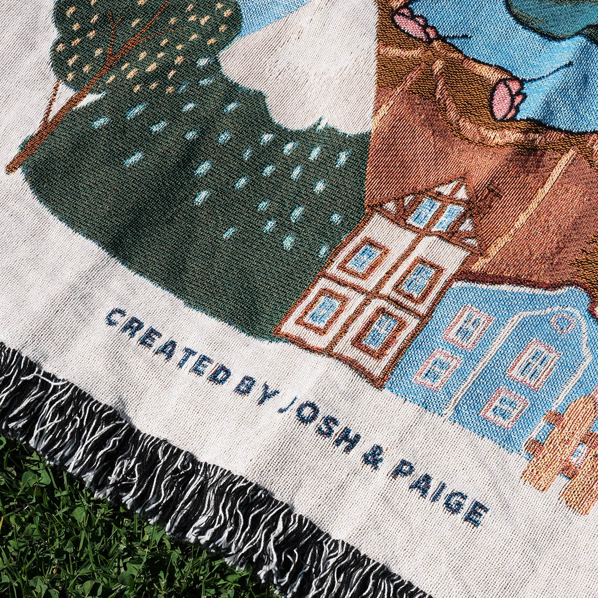 Children Storybook Cover Woven Blanket - Relatable Basic