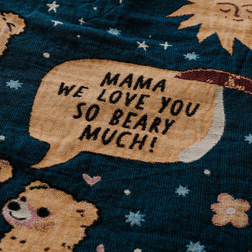 Personalized Mama Bear & Cubs Blanket - Relatable Basic