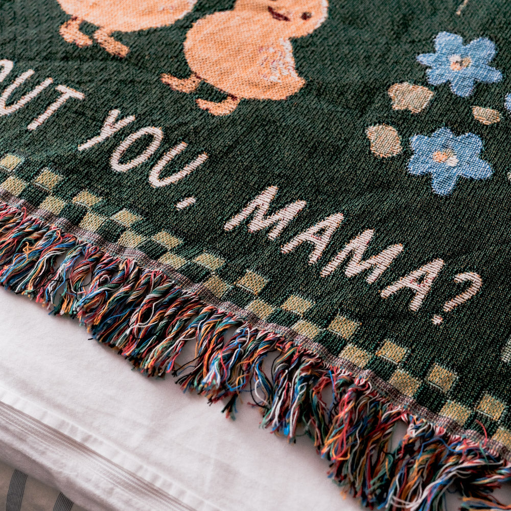 Personalized Mama Duck & Ducklings Blanket - Relatable Basic