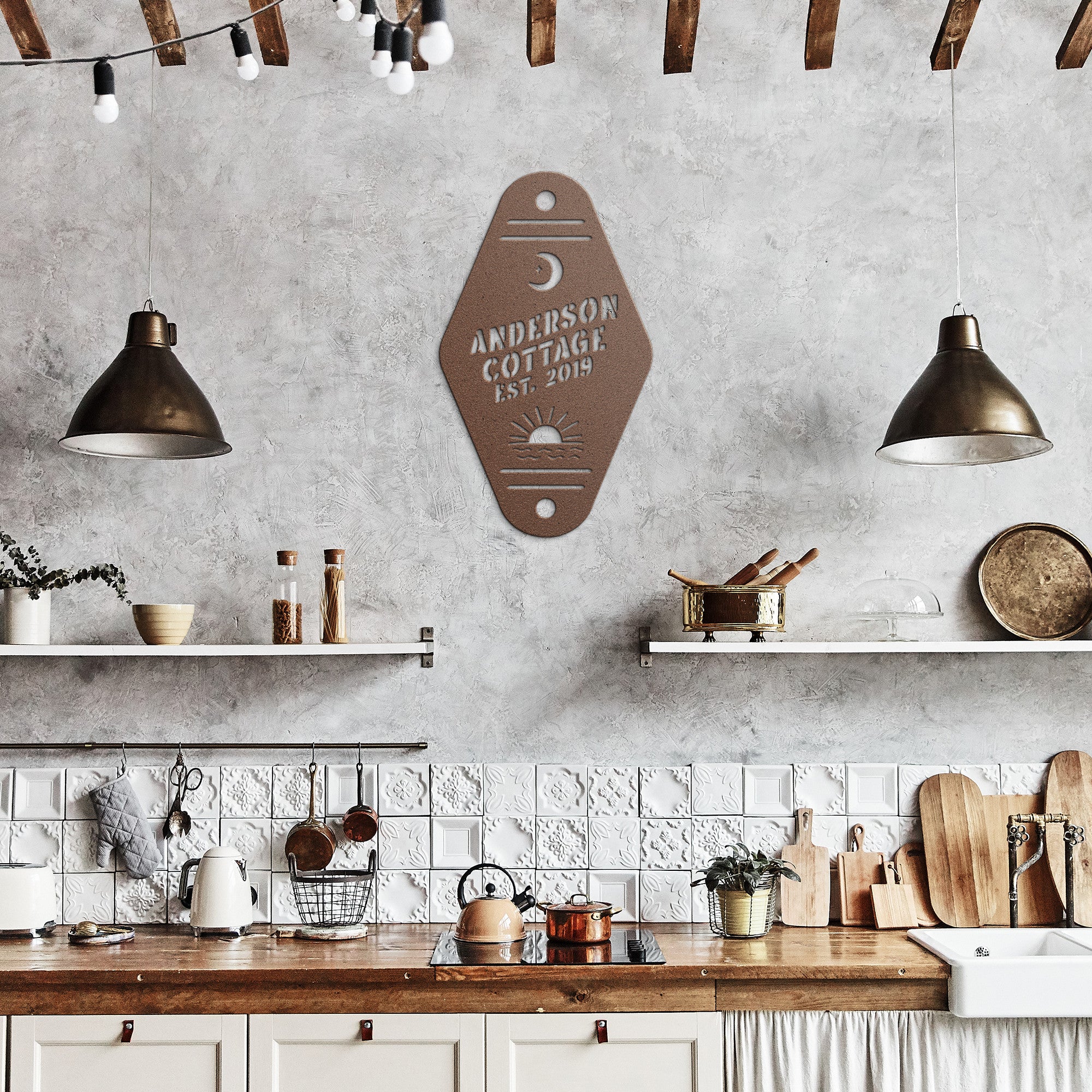 Personalized Motel Key Steel Die Cut Wall Sign