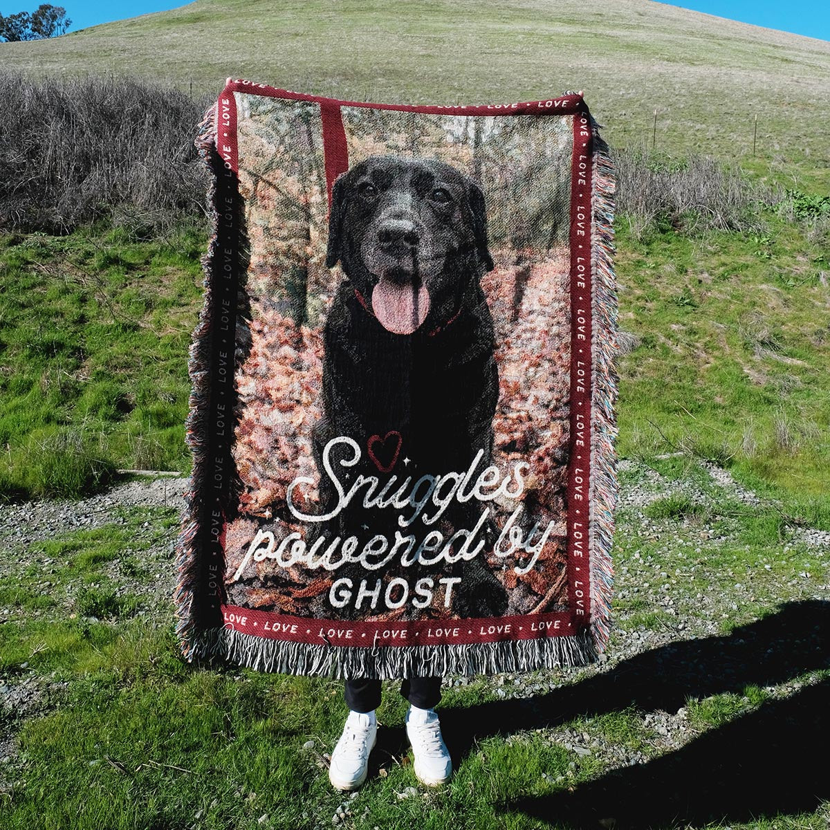 Personalized Pet Photo Woven Blanket