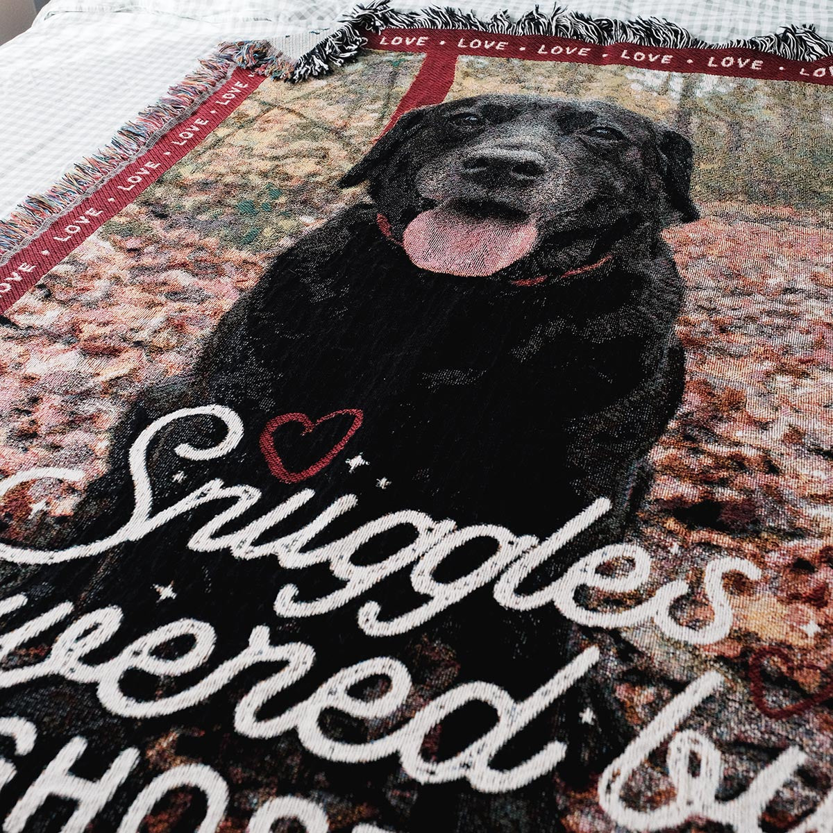 Personalized Pet Photo Woven Blanket