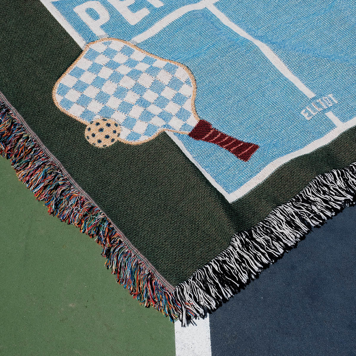 Personalized Pickleball Couple Woven Blanket