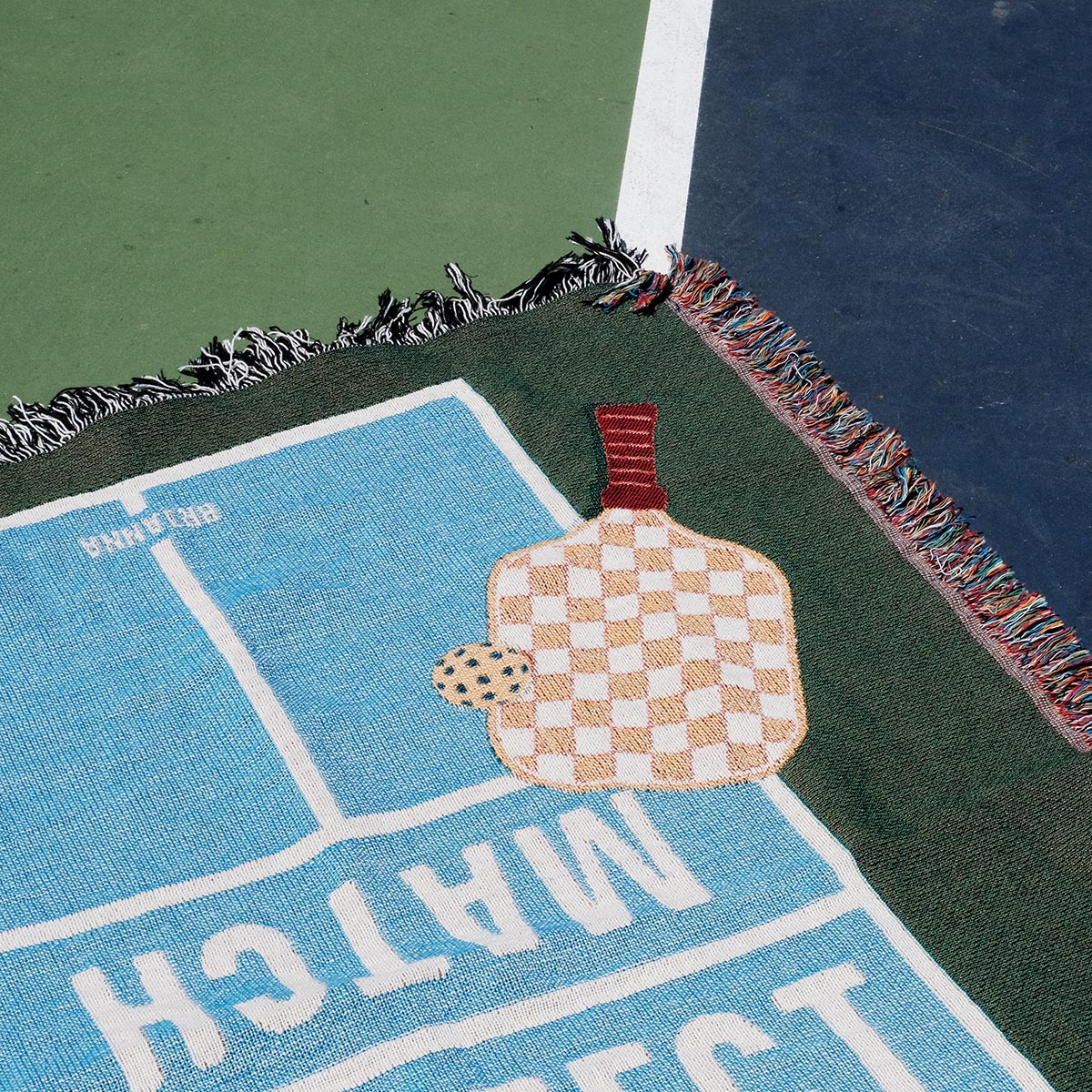 Personalized Pickleball Couple Woven Blanket