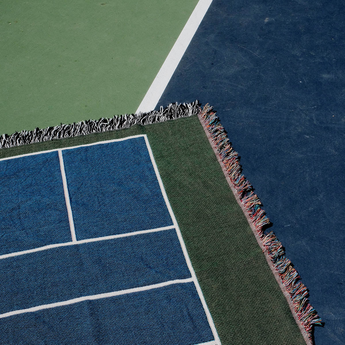 Pickleball Court Woven Blanket