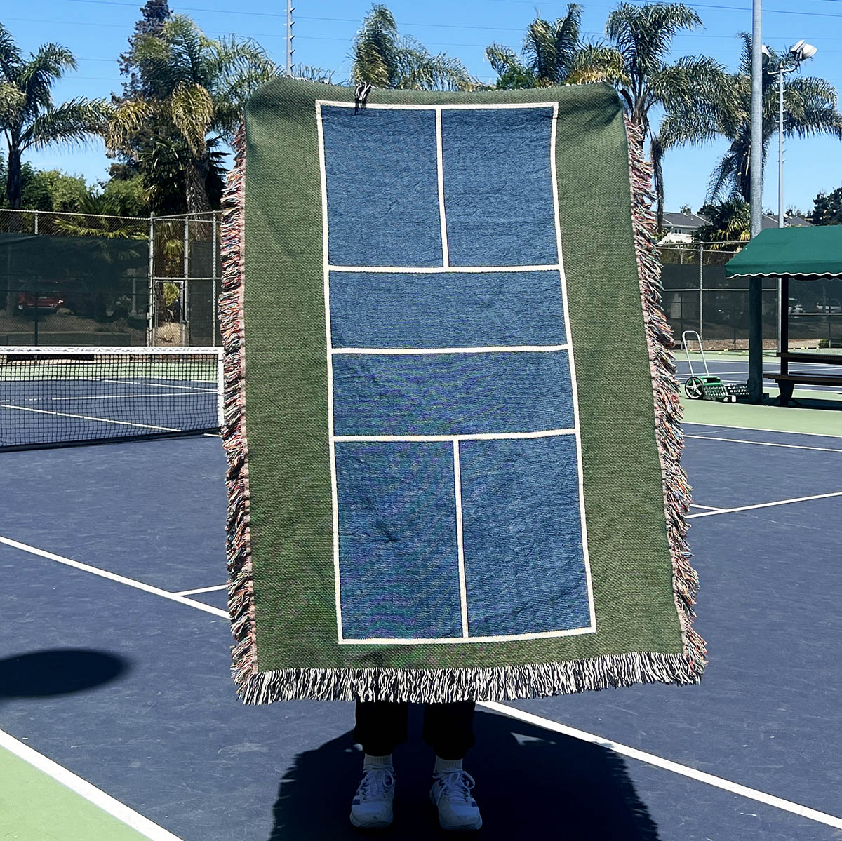 Pickleball Court Woven Blanket