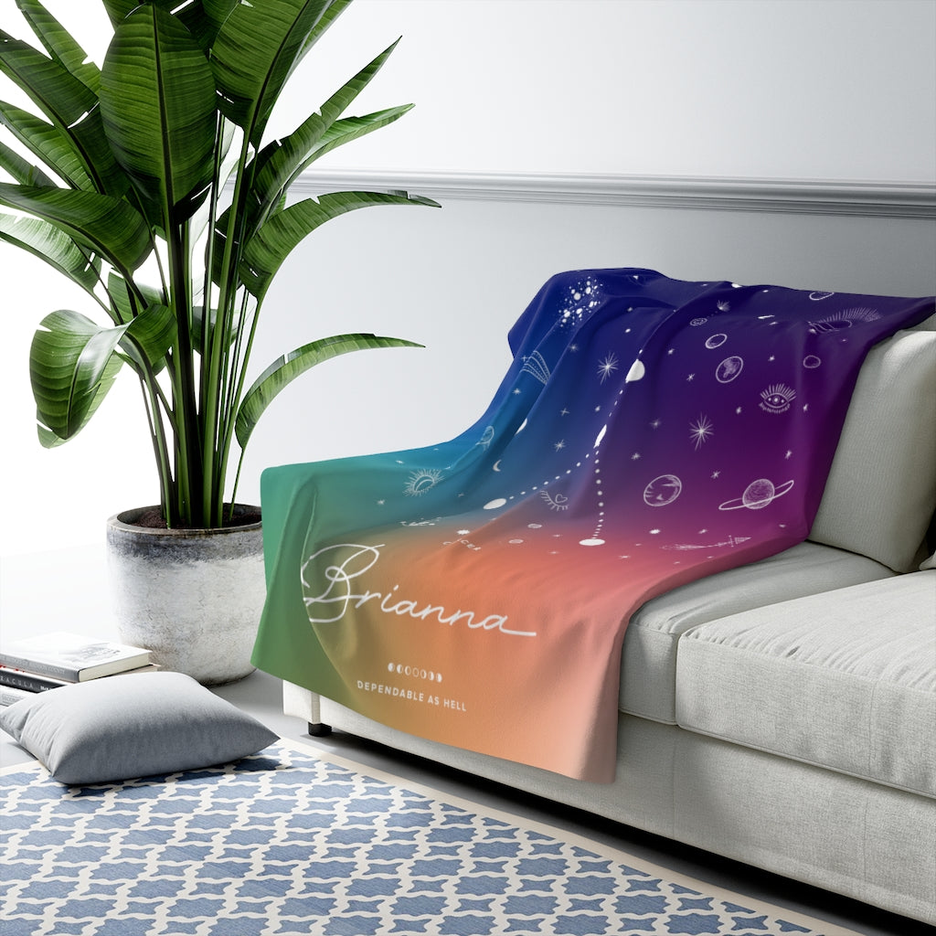 Personalized Zodiac (Pride) Fleece Blanket - Fleece - Personalized Gifts for Couples, Custom Birthday Gifts, Custom Anniversary Gifts | Relatable Basic