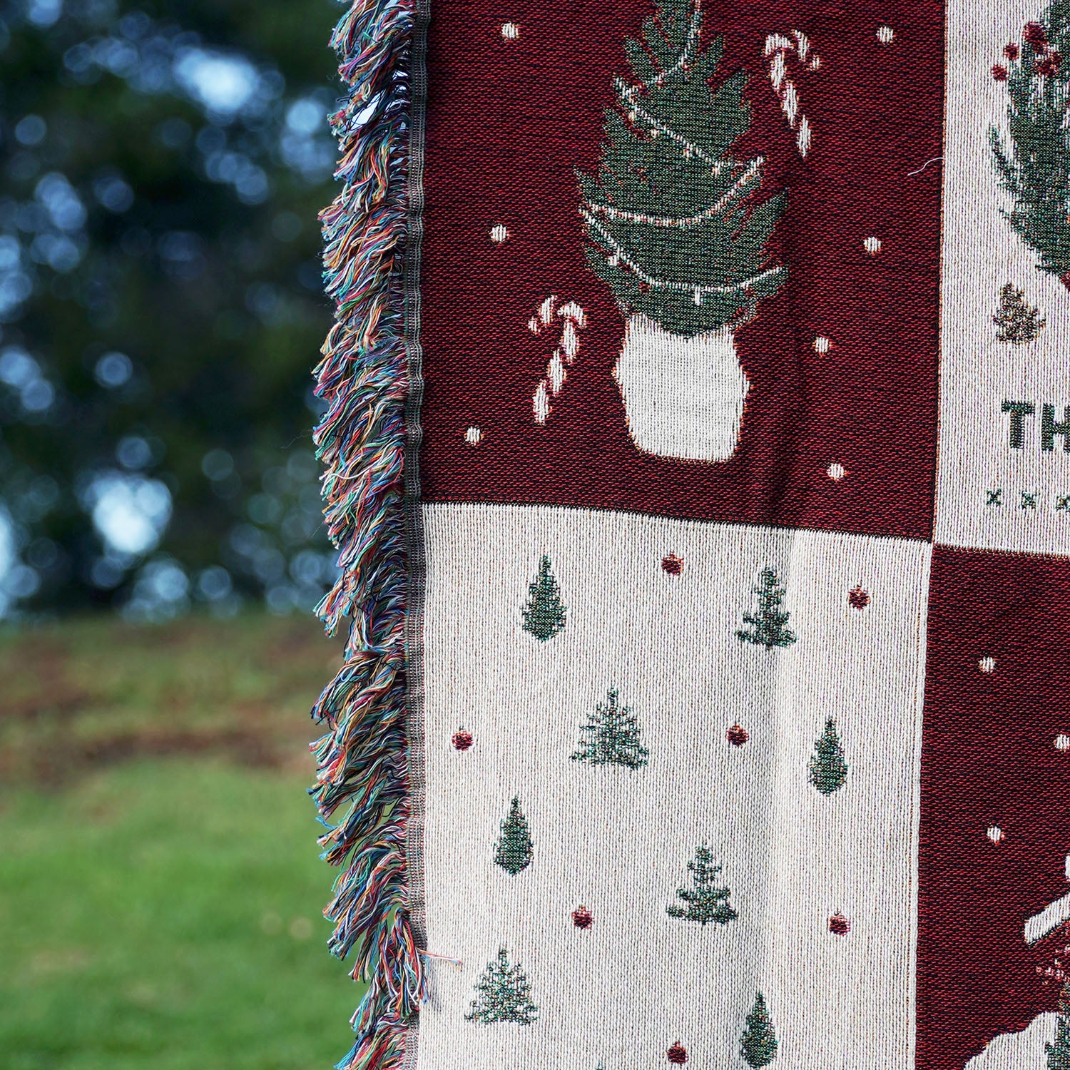 Personalized Family Name Christmas Woven Throw - Woven - Personalized Gifts for Couples, Custom Birthday Gifts, Custom Anniversary Gifts | Relatable Basic