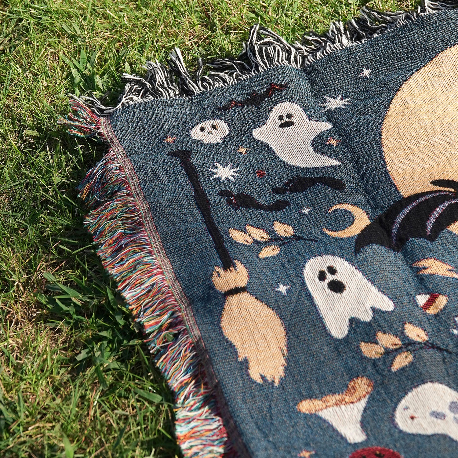 Personalized Cute Spooky Couple Woven Blanket - Woven - Personalized Gifts for Couples, Custom Birthday Gifts, Custom Anniversary Gifts | Relatable Basic