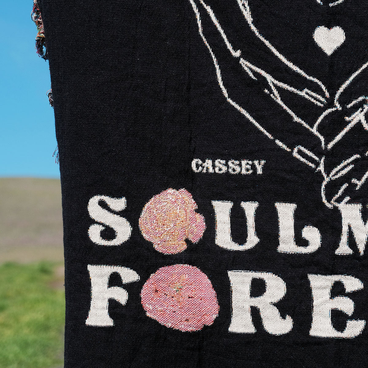 Personalized Handholding Soulmate Couple Woven Blanket - Relatable Basic