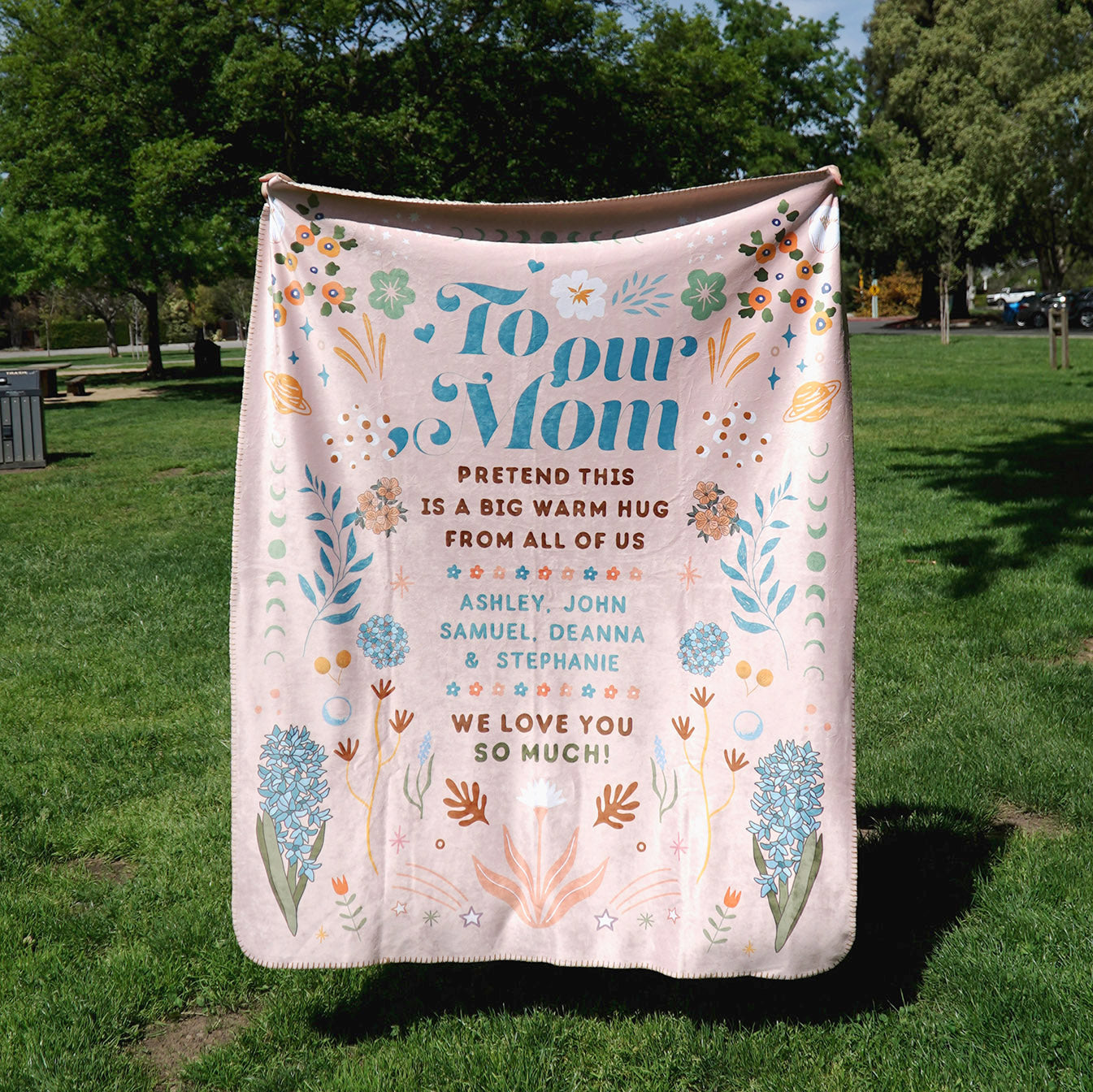 Personalized To Our Mom Fleece Blanket - Fleece - Personalized Gifts for Couples, Custom Birthday Gifts, Custom Anniversary Gifts | Relatable Basic