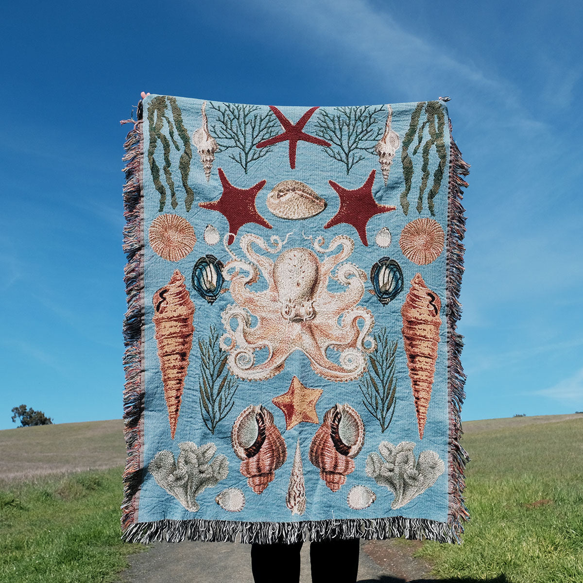 Octopus Ocean Woven Blanket - Relatable Basic