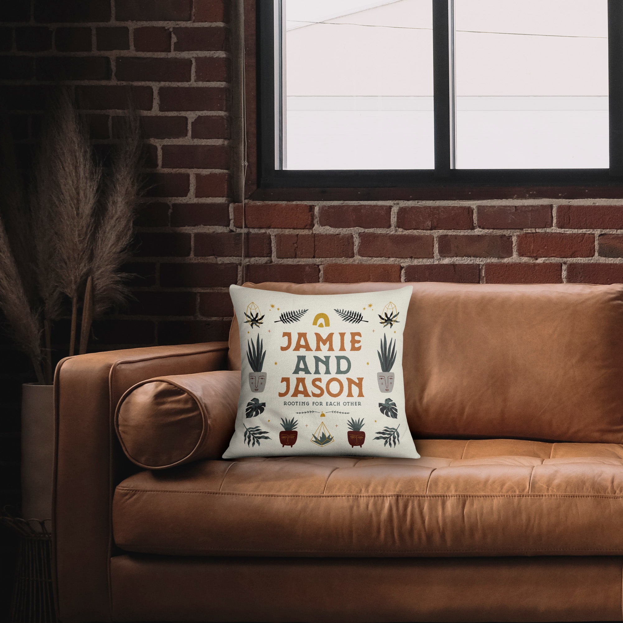 Personalized Plants Lover Pillow - Pillow - Personalized Gifts for Couples, Custom Birthday Gifts, Custom Anniversary Gifts | Relatable Basic