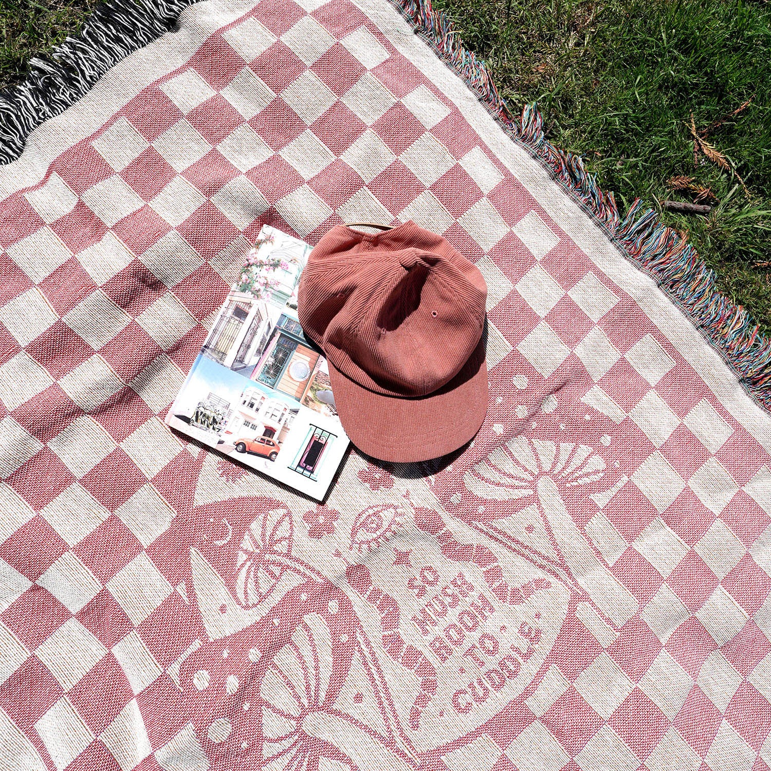 Pink So Mushroom To Cuddle Woven Blanket - Woven - Personalized Gifts for Couples, Custom Birthday Gifts, Custom Anniversary Gifts | Relatable Basic