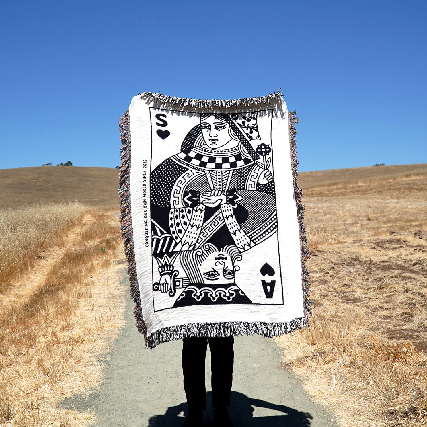 Personalized Couple Playing Card Woven Blanket - Woven - Personalized Gifts for Couples, Custom Birthday Gifts, Custom Anniversary Gifts | Relatable Basic