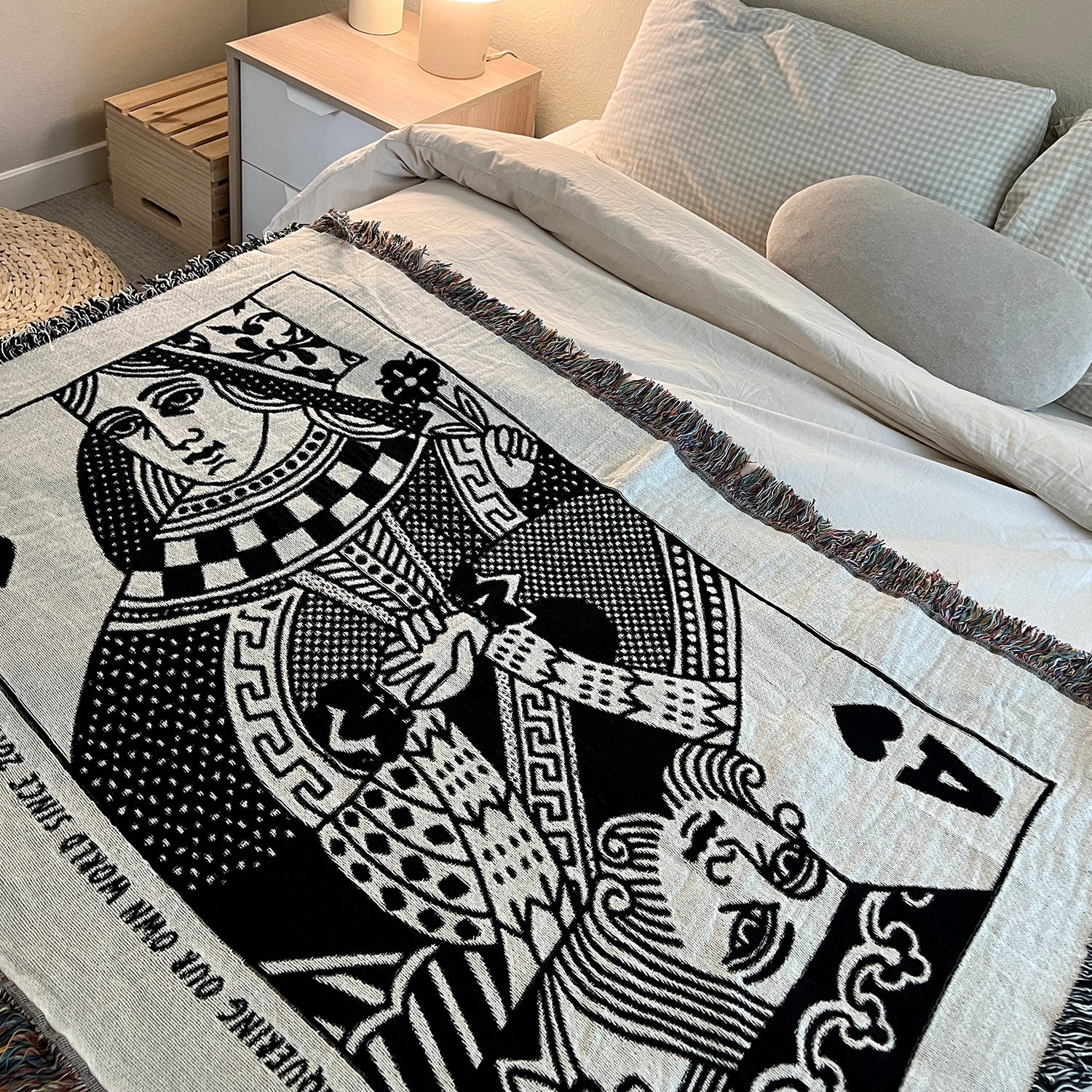Personalized Couple Playing Card Woven Blanket - Woven - Personalized Gifts for Couples, Custom Birthday Gifts, Custom Anniversary Gifts | Relatable Basic