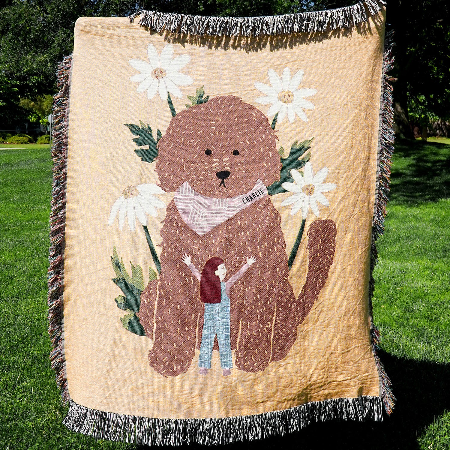 Personalized A Poodle of Love Woven Blanket - Woven - Personalized Gifts for Couples, Custom Birthday Gifts, Custom Anniversary Gifts | Relatable Basic