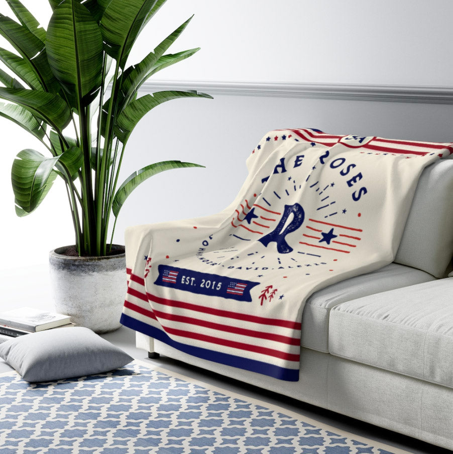 Personalized Family Patriotic Fleece Blanket - Fleece - Personalized Gifts for Couples, Custom Birthday Gifts, Custom Anniversary Gifts | Relatable Basic