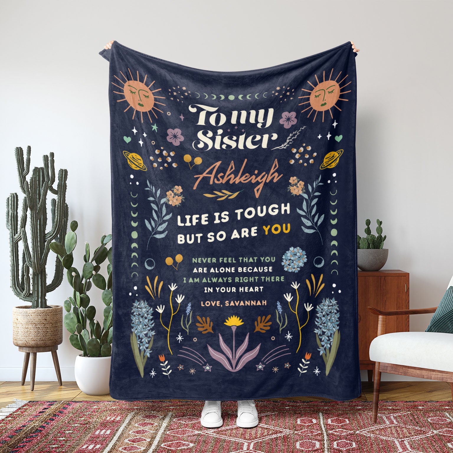 Personalized To My Sister Fleece Blanket - Fleece - Personalized Gifts for Couples, Custom Birthday Gifts, Custom Anniversary Gifts | Relatable Basic