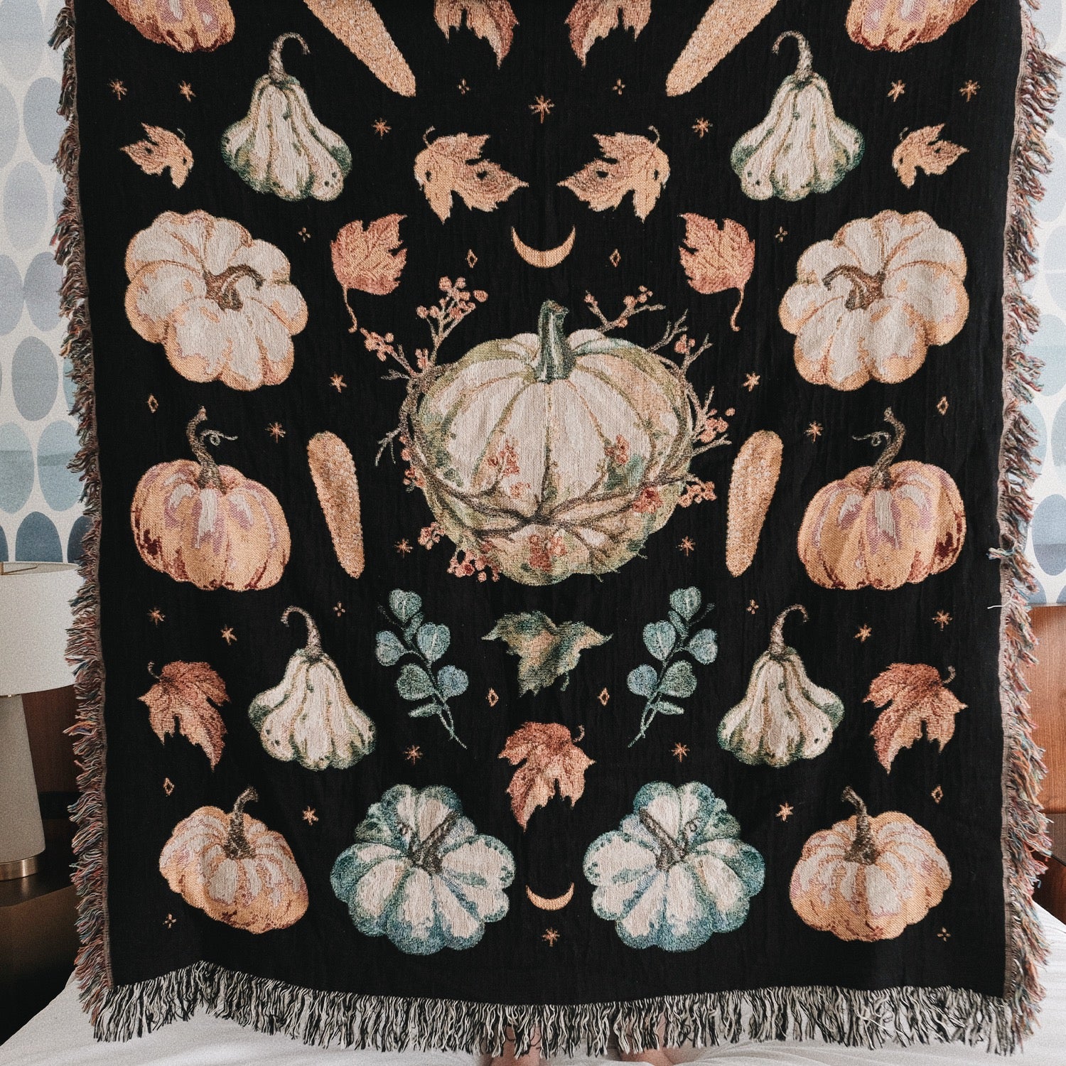 Pumpkin Season Woven Blanket - Woven - Personalized Gifts for Couples, Custom Birthday Gifts, Custom Anniversary Gifts | Relatable Basic
