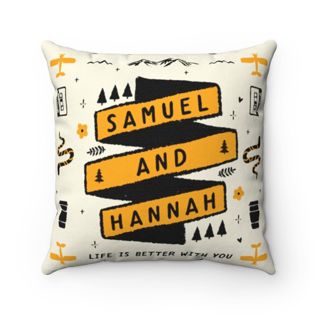 Personalized Couple Adventure Pillow - Pillow - Personalized Gifts for Couples, Custom Birthday Gifts, Custom Anniversary Gifts | Relatable Basic