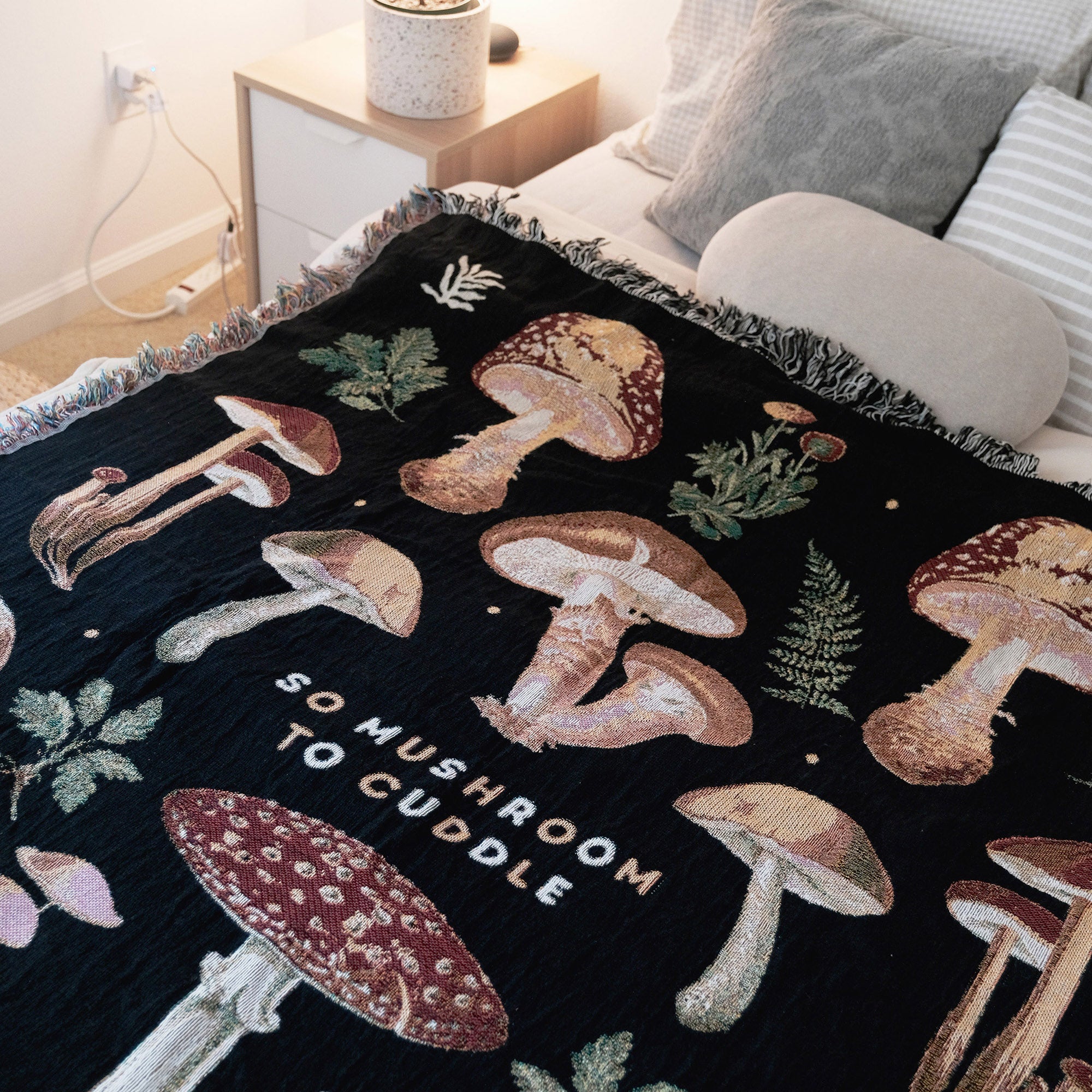 So Mushroom To Cuddle Woven Blanket - Woven - Personalized Gifts for Couples, Custom Birthday Gifts, Custom Anniversary Gifts | Relatable Basic