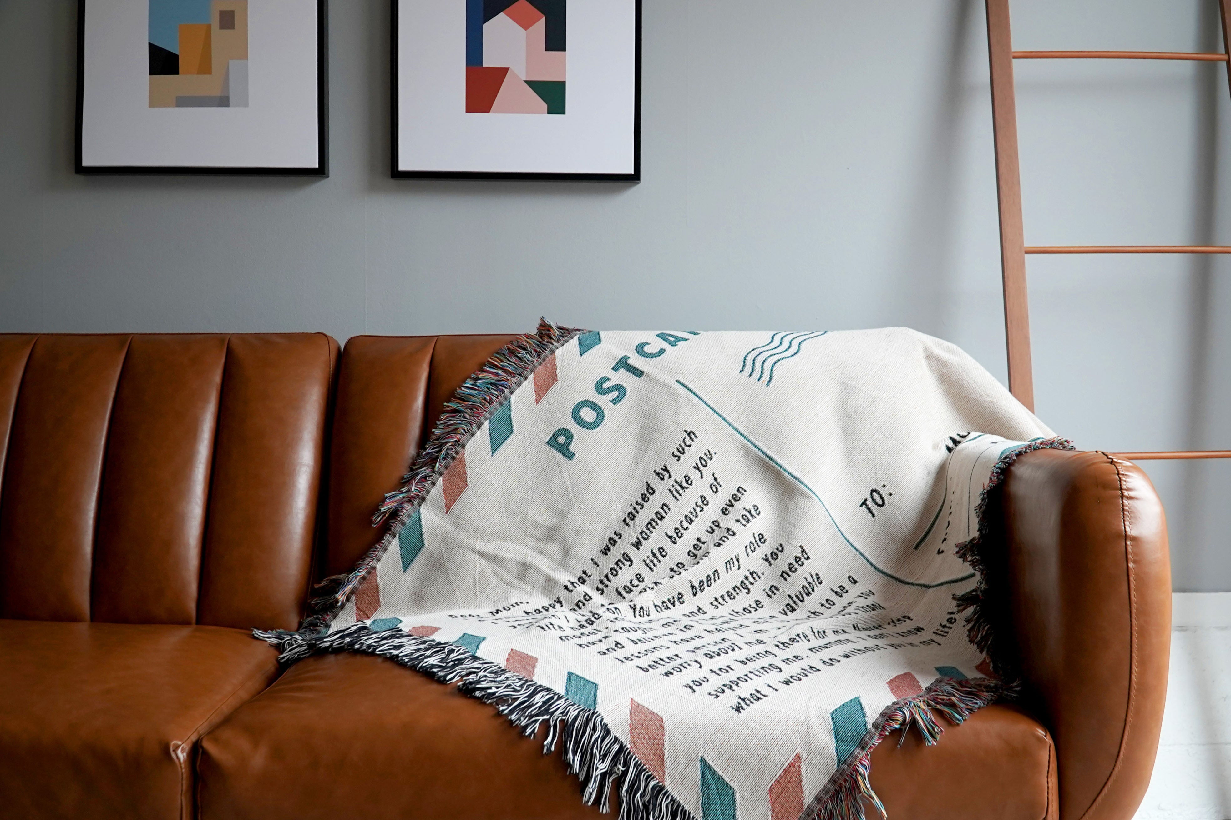 Share Your Heartfelt Moments with Our Personalized Postcard Woven Blankets!