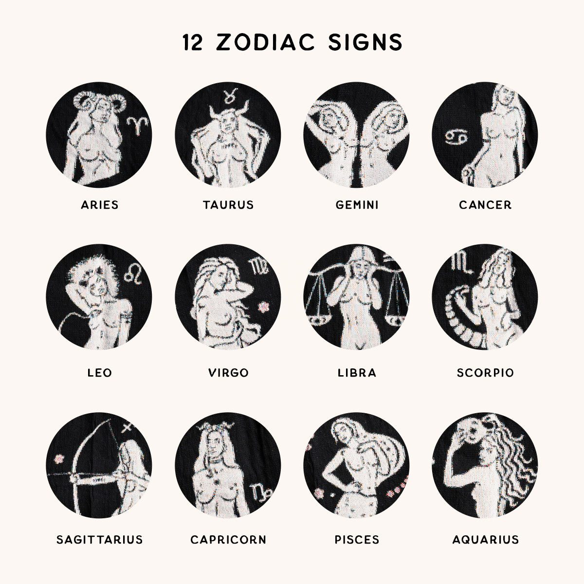 Goddess Zodiac Signs Couple Blanket - Relatable Basic