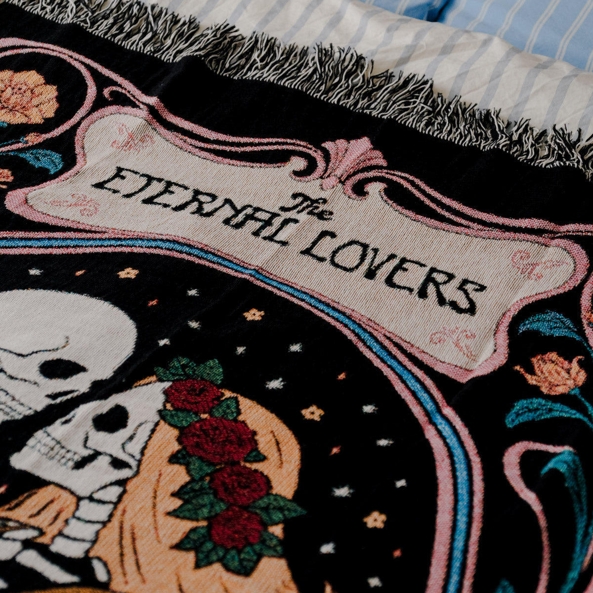Personalized "The Eternal Lovers" Couple Art Nouveau Woven Blanket