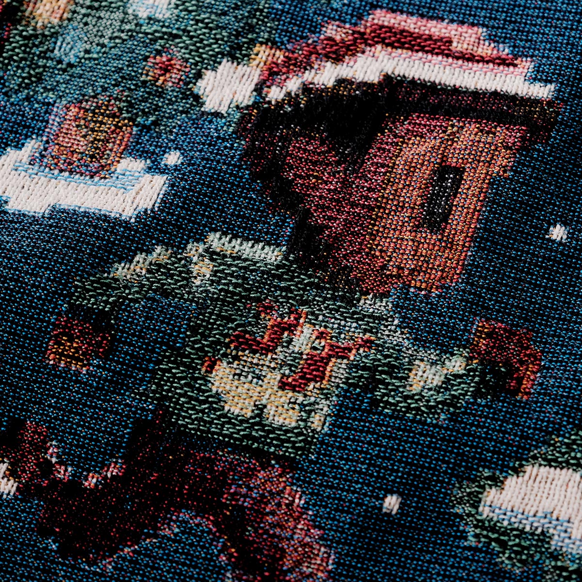 Personalized Retro 8-Bit Christmas Gaming Couple Woven Blanket