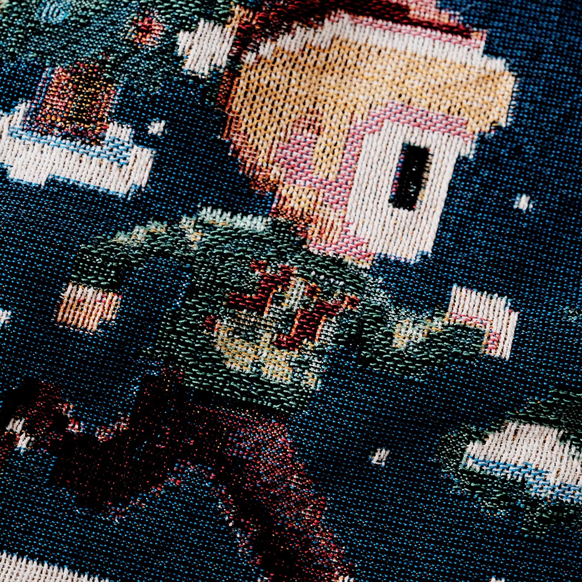 Personalized Retro 8-Bit Christmas Gaming Couple Woven Blanket