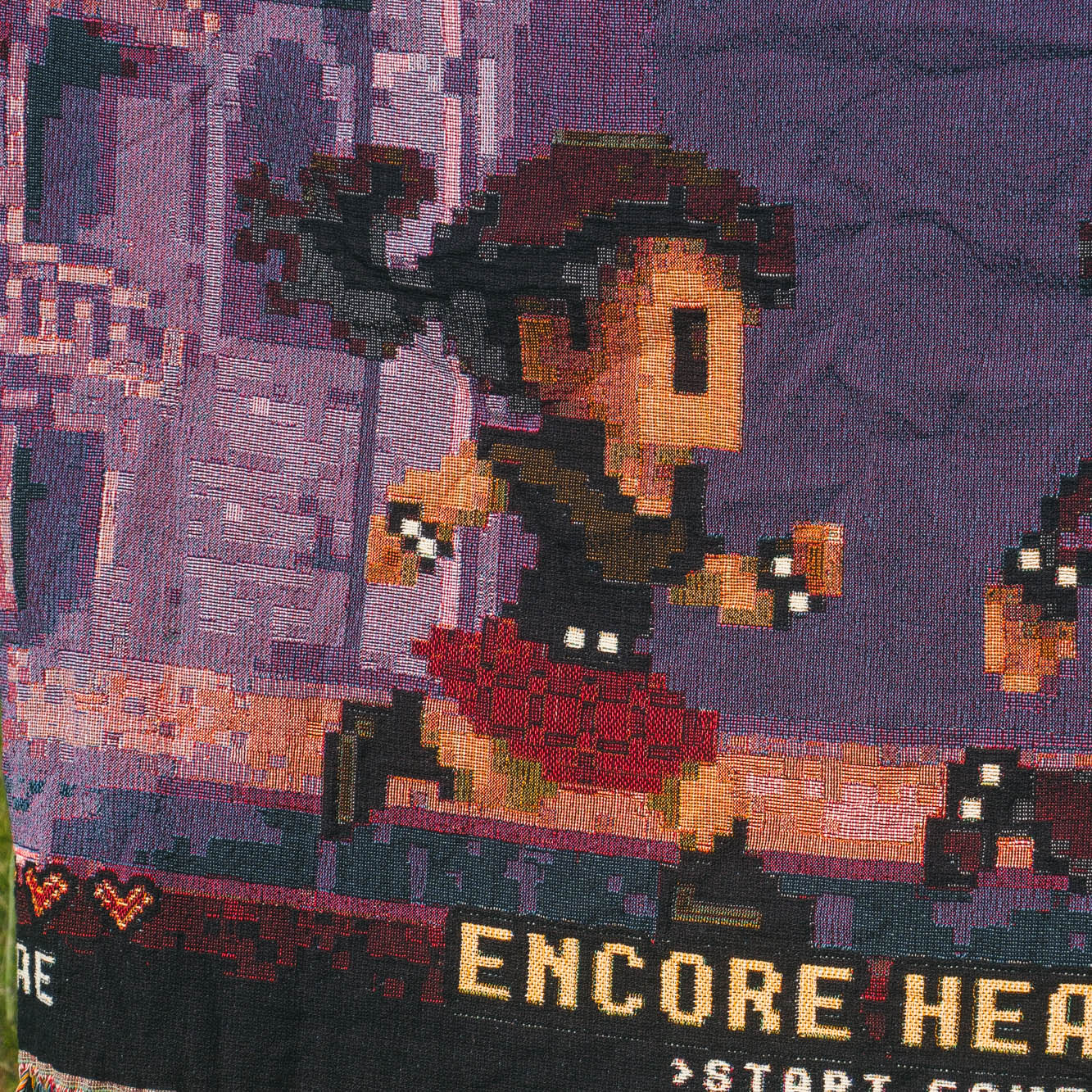 Personalized Pixel Gaming Concert Couple Woven Blanket