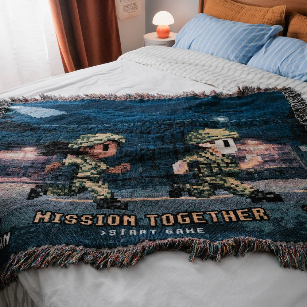 Personalized Pixel Military Couple Blanket - Relatable Basic