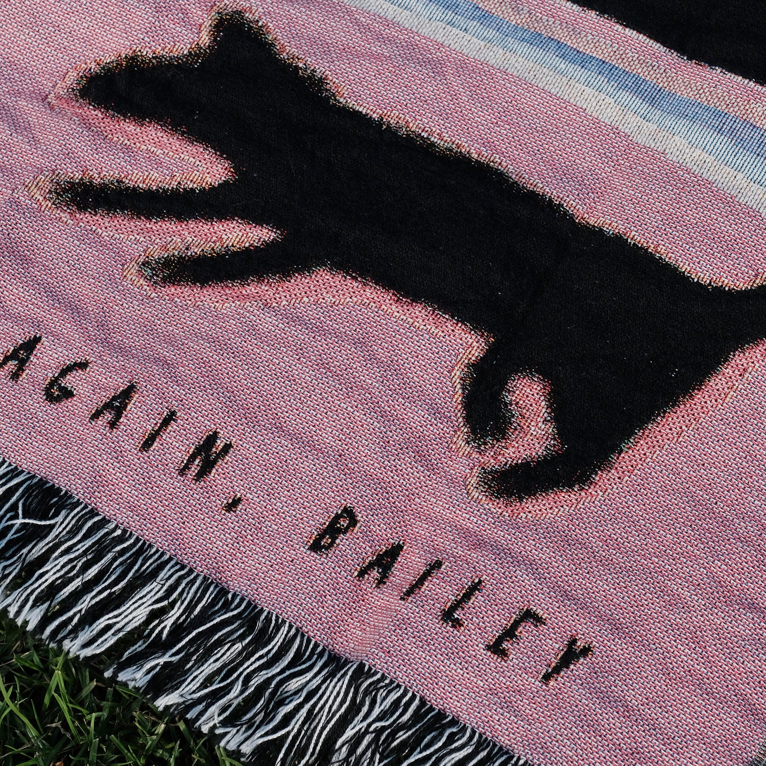 Personalized Dog Memorial Woven Blanket - Relatable Basic